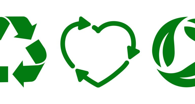 Set recycle icon sign – stock vector